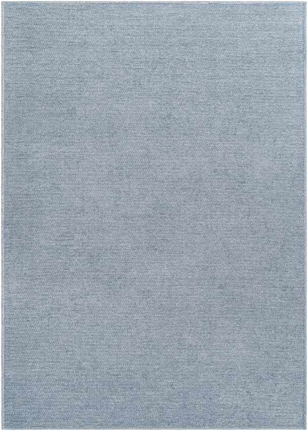 Tobey Solid and Border Light Gray Washable Area Rug