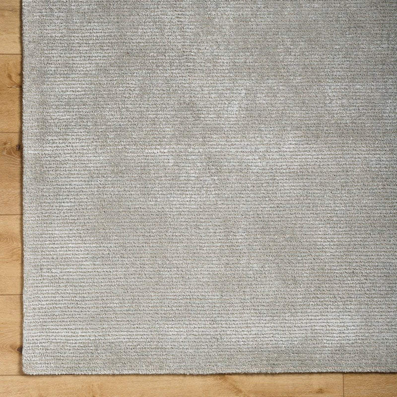 Jett Solid and Border Medium Gray Area Rug