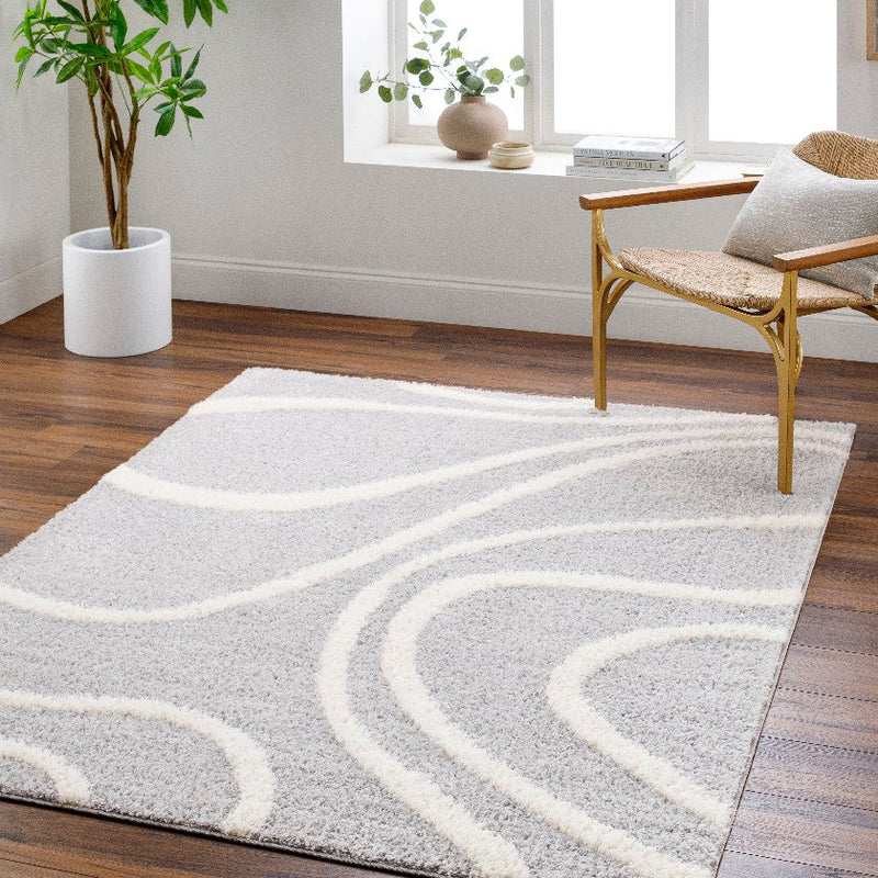 Memorie Modern Light Slate Area Rug