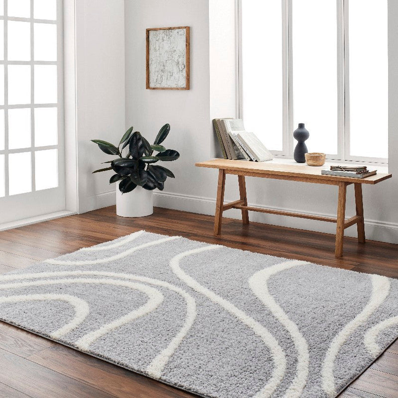 Memorie Modern Light Slate Area Rug