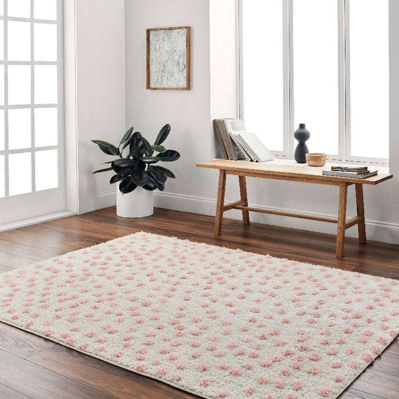 Nyisha Modern Beige/Light Pink Area Rug