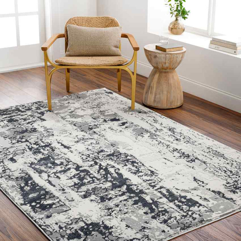 Elin Modern Slate Gray Area Rug