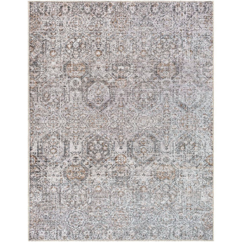 Teddy Traditional Dark Brown Washable Area Rug