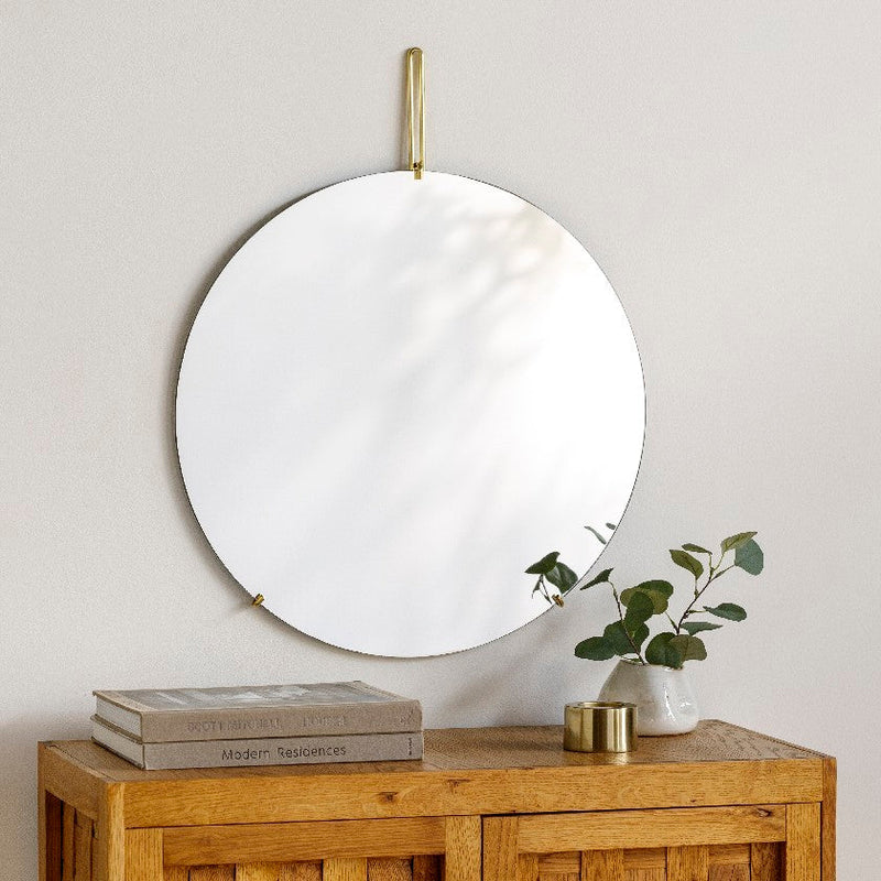 Shauntay Modern Gold Wall Mirror