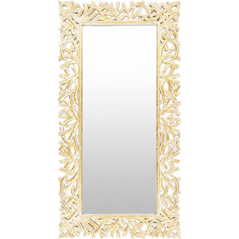 Jaclyne Traditional Dark Brown Wall Mirror