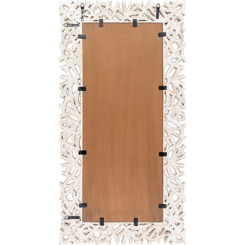 Jaclyne Traditional Dark Brown Wall Mirror