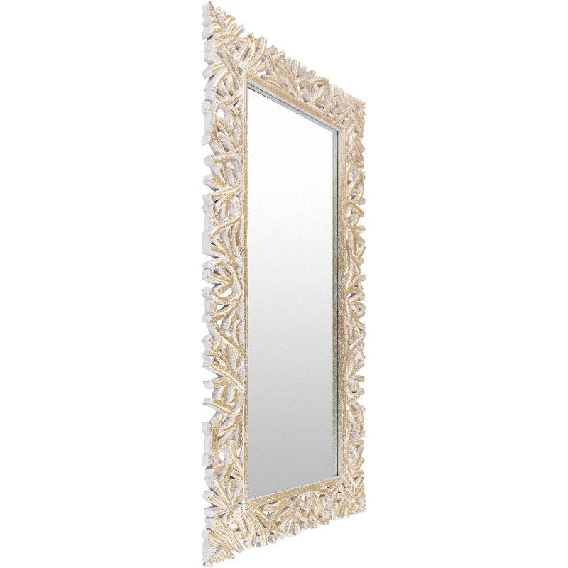 Jaclyne Traditional Dark Brown Wall Mirror