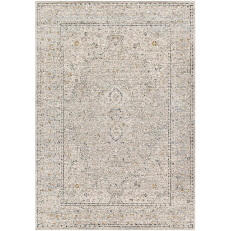 Kelon Traditional Light Beige/Charcoal Area Rug