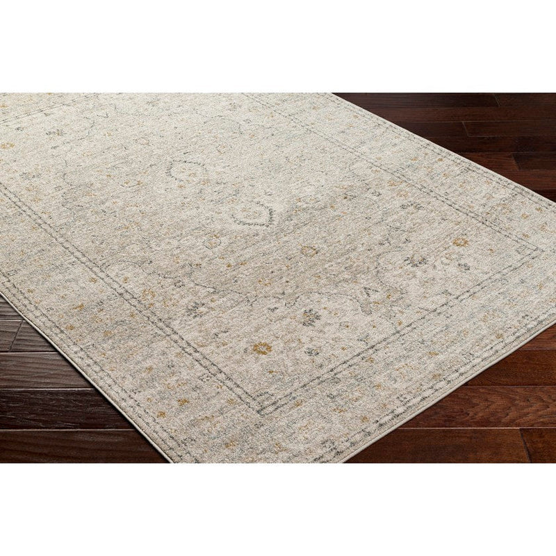 Kelon Traditional Light Beige/Charcoal Area Rug