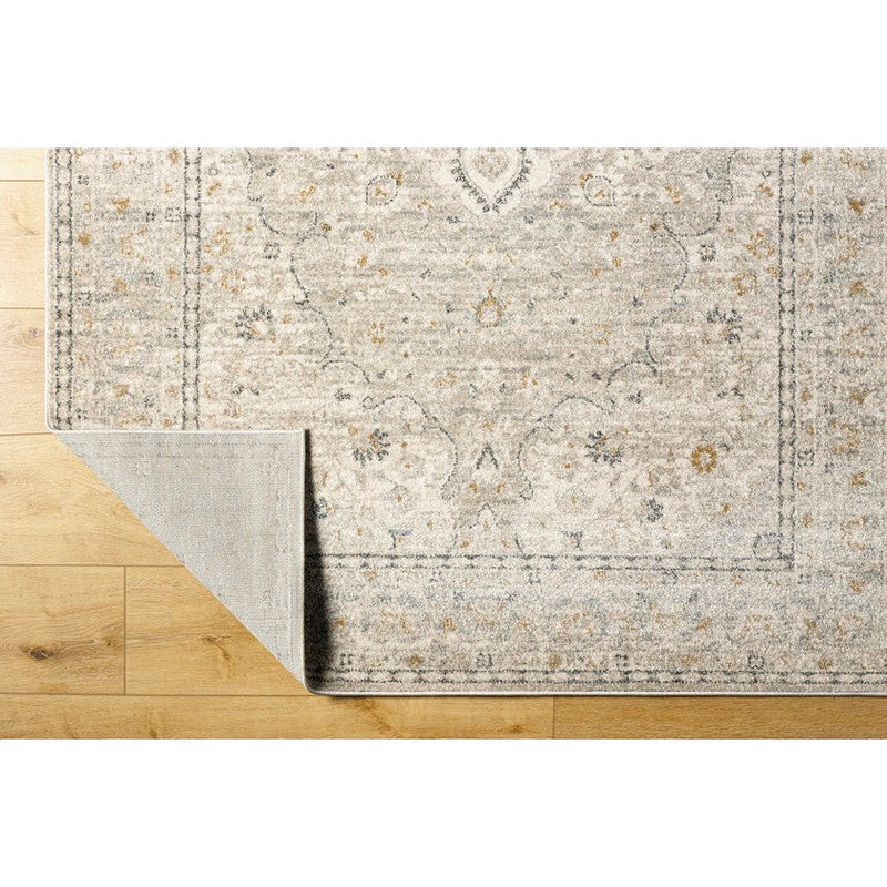 Kelon Traditional Light Beige/Charcoal Area Rug