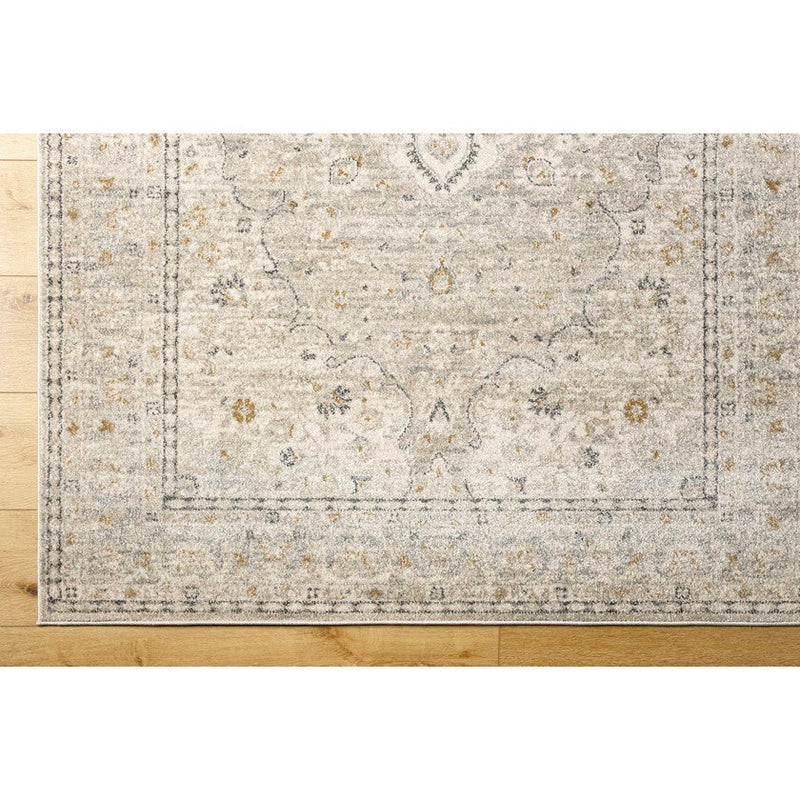 Kelon Traditional Light Beige/Charcoal Area Rug