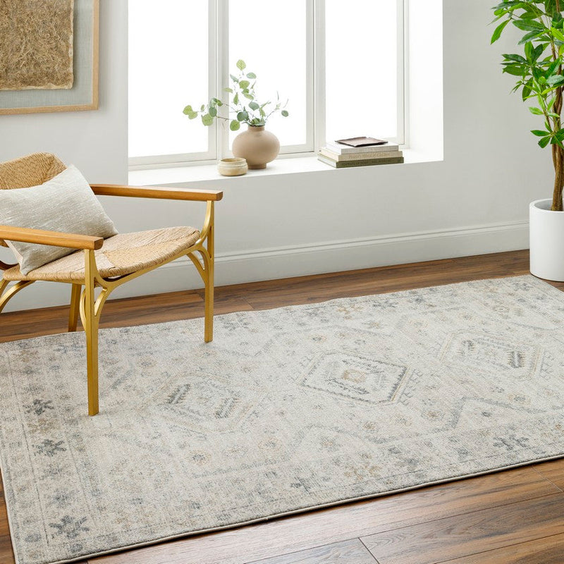 Evangelia Traditional Charcoal Area Rug