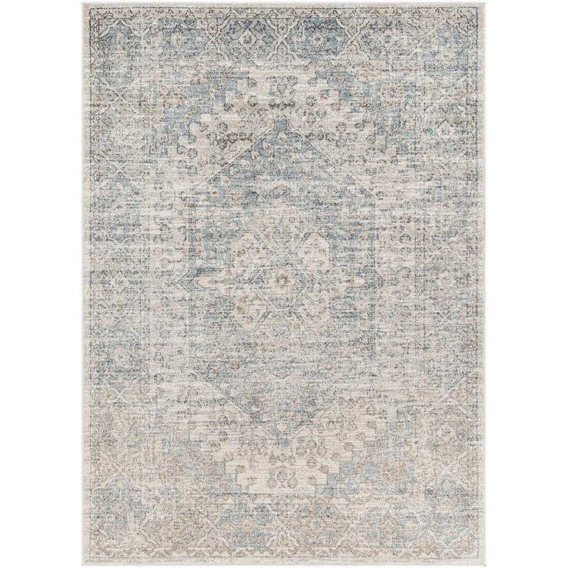 Nastashia Traditional Charcoal/Denim Area Rug