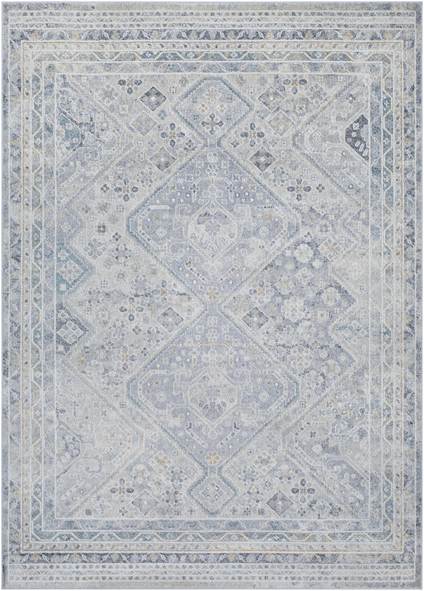 Dakesha Traditional Charcoal/Beige Area Rug