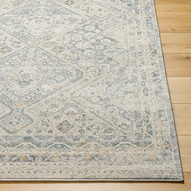 Dakesha Traditional Charcoal/Beige Area Rug