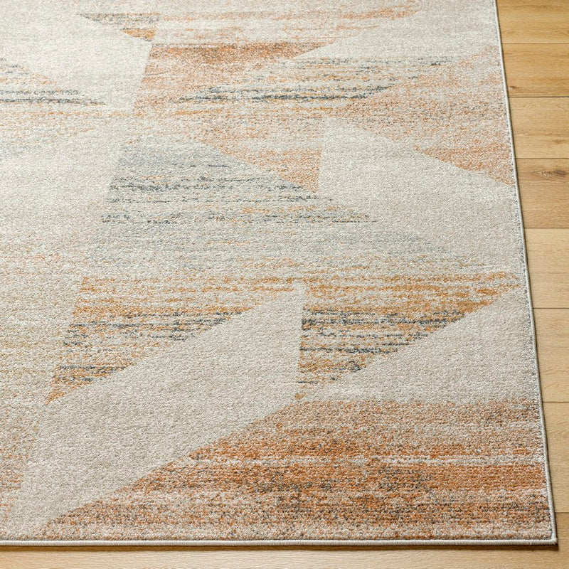 Cornesha Modern Burnt Orange Area Rug