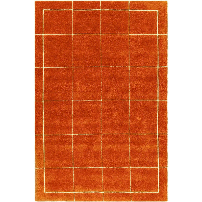 Isai Modern Bright Orange Area Rug