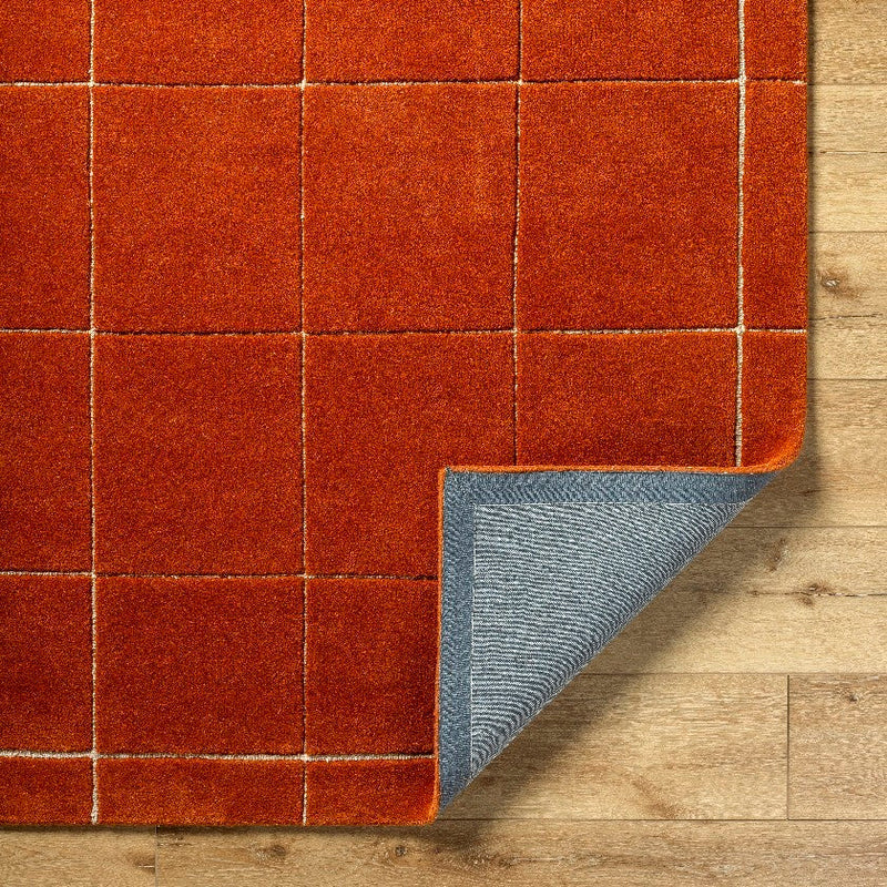 Isai Modern Bright Orange Area Rug