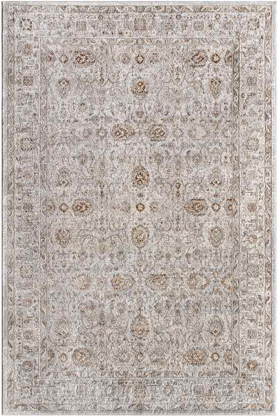 Karlton Traditional Light Gray/Dark Brown Area Rug