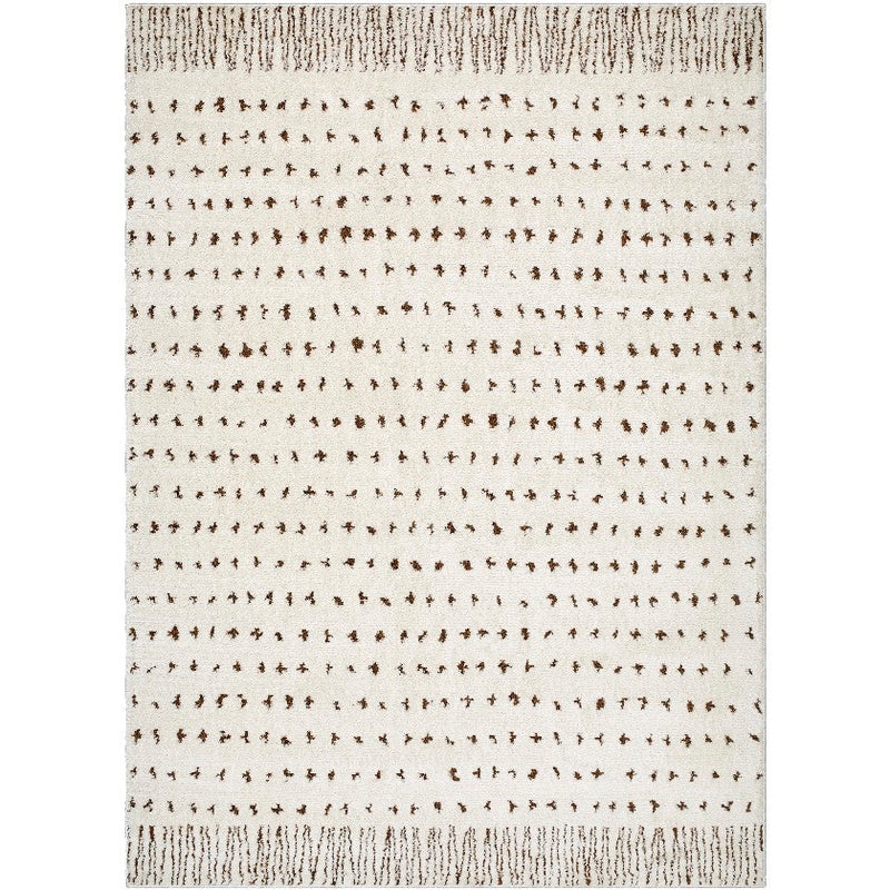 Haily Modern Ivory/Brown Area Rug