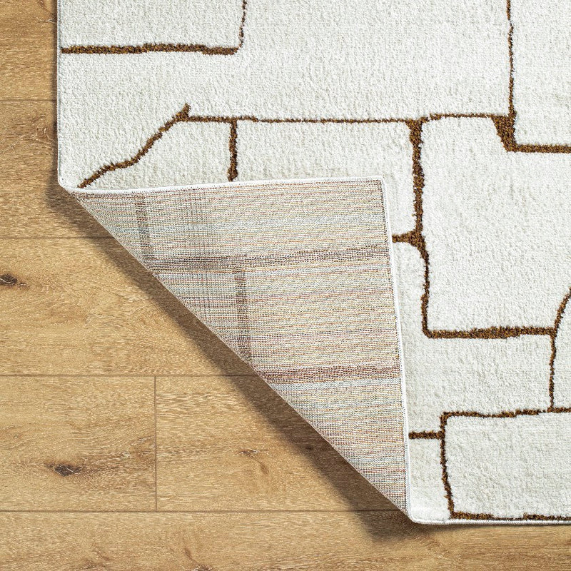 Kendl Modern Ivory/Brown Area Rug