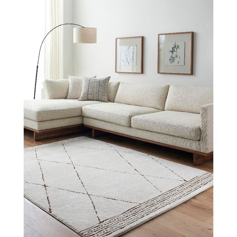 Gaetano Modern Ivory/Brown Area Rug