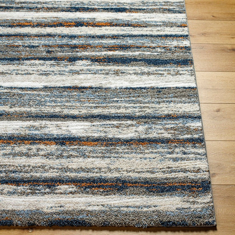 Rayshon Modern Dark Blue Area Rug