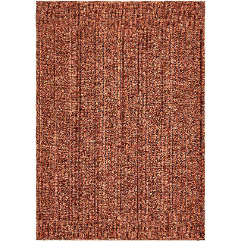 Benjaman Bohemian Rust Area Rug