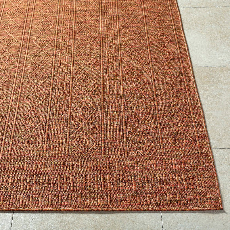 Benjaman Bohemian Rust Area Rug