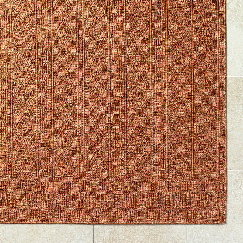 Benjaman Bohemian Rust Area Rug