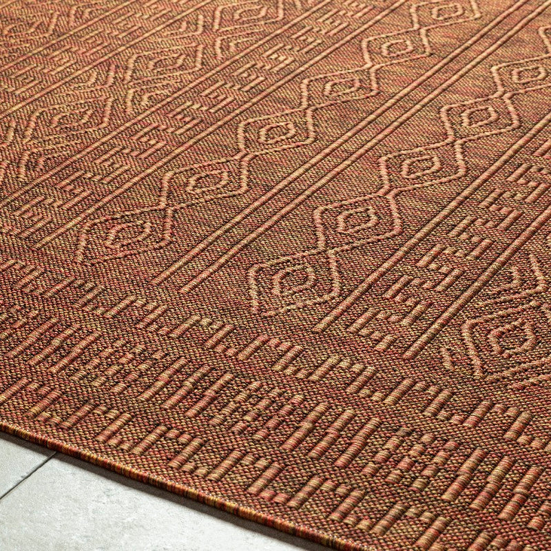 Benjaman Bohemian Rust Area Rug