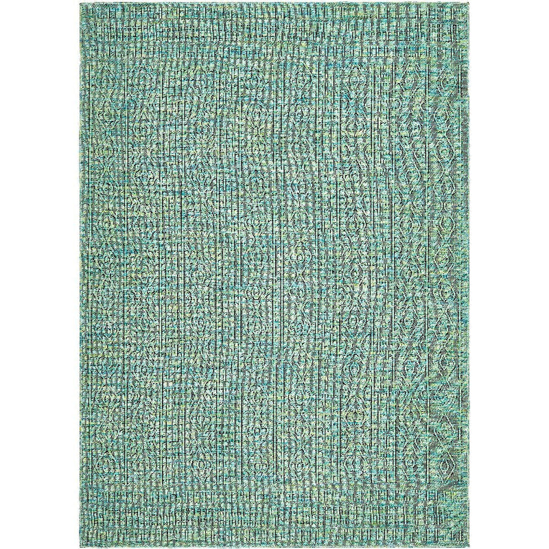 Benjaman Bohemian Dark Green Area Rug