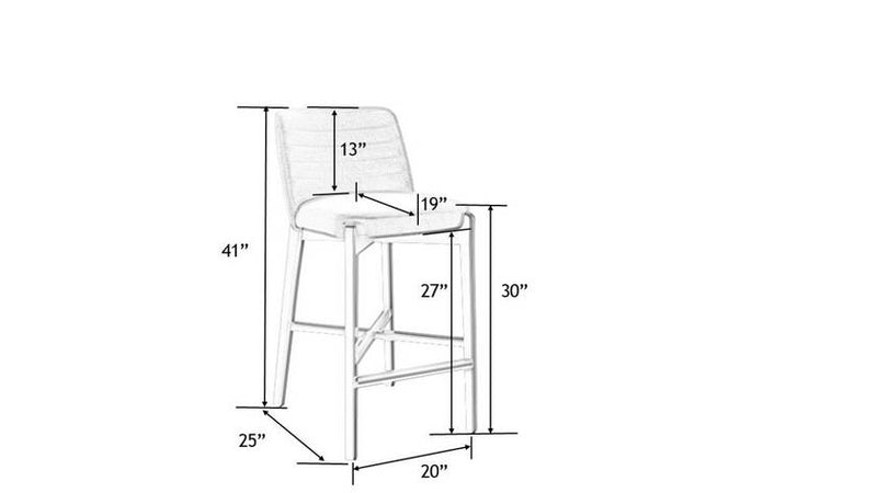 Chinyere Light Gray Bar Stool