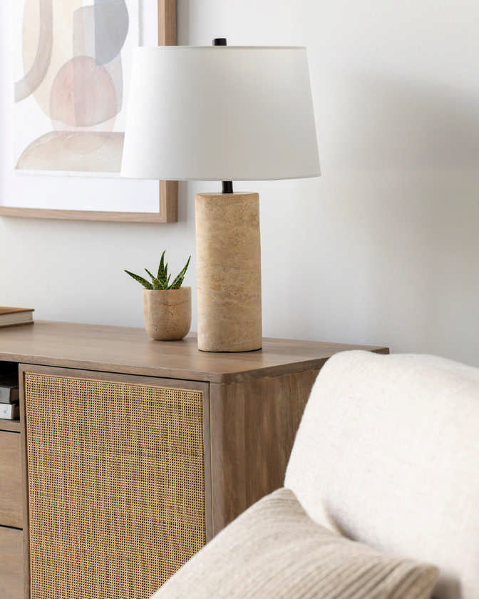 Sheree Modern Beige Table Lamp