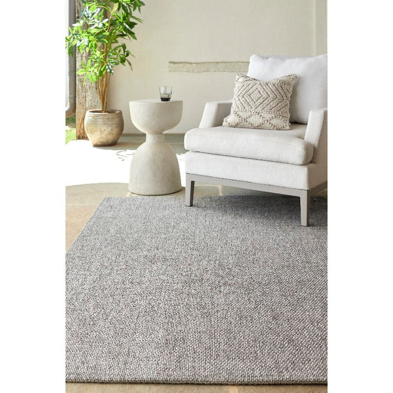 Birdie Solid and Border Silver Area Rug - Becki Owens x Livabliss