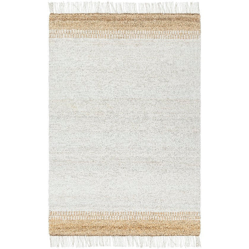 Kamey Texture Off-White/Dark Brown Area Rug - Becki Owens x Livabliss