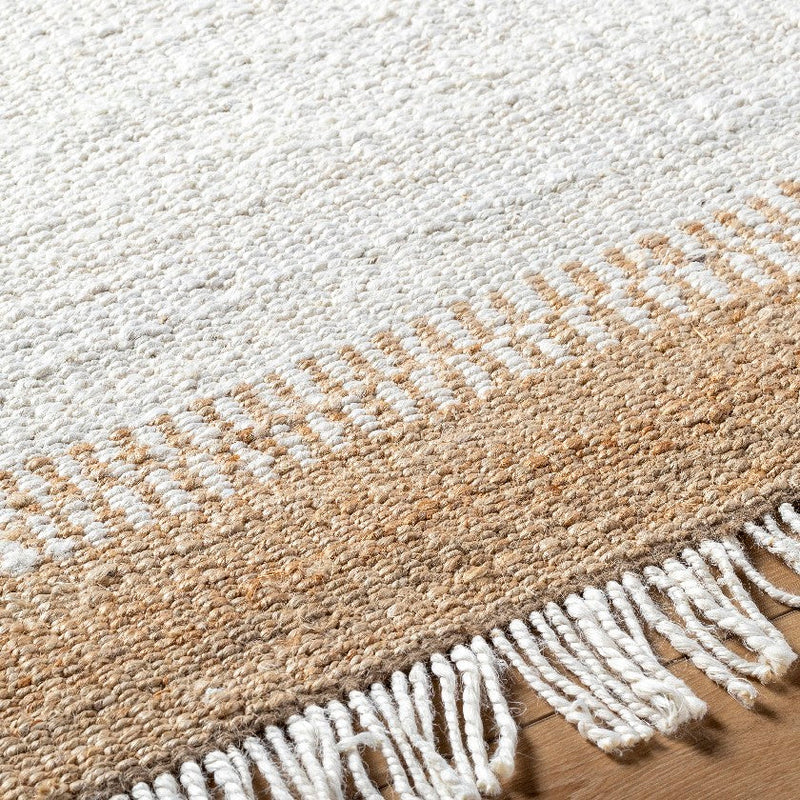 Kamey Texture Off-White/Dark Brown Area Rug - Becki Owens x Livabliss