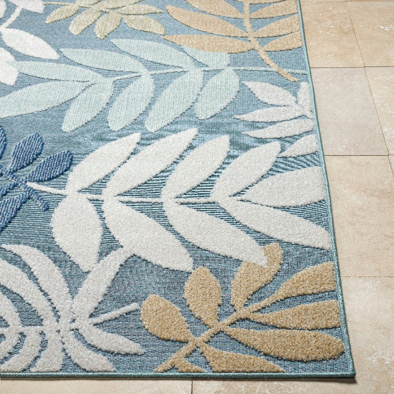 Iban Cottage Pale Blue Area Rug