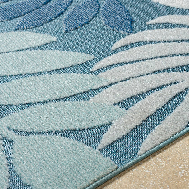 Iban Cottage Pale Blue Area Rug