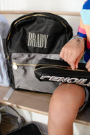 Black + Grey Colorblock Backpack - NO CUSTOMIZATION