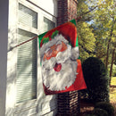 Jolly Santa Claus House Flag 28x40 Porch Sleeve Pole Decorative Outside Yard Banner Artwork Wall Hanging, Polyester