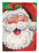 Jolly Santa Claus House Flag 28x40 Porch Sleeve Pole Decorative Outside Yard Banner Artwork Wall Hanging, Polyester
