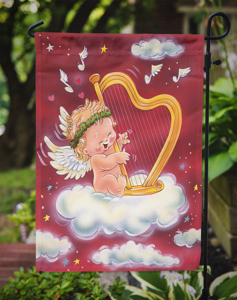 Angels with Harp Valentine's Garden Flag – Decorative Outdoor Yard Flag AAH7273GF