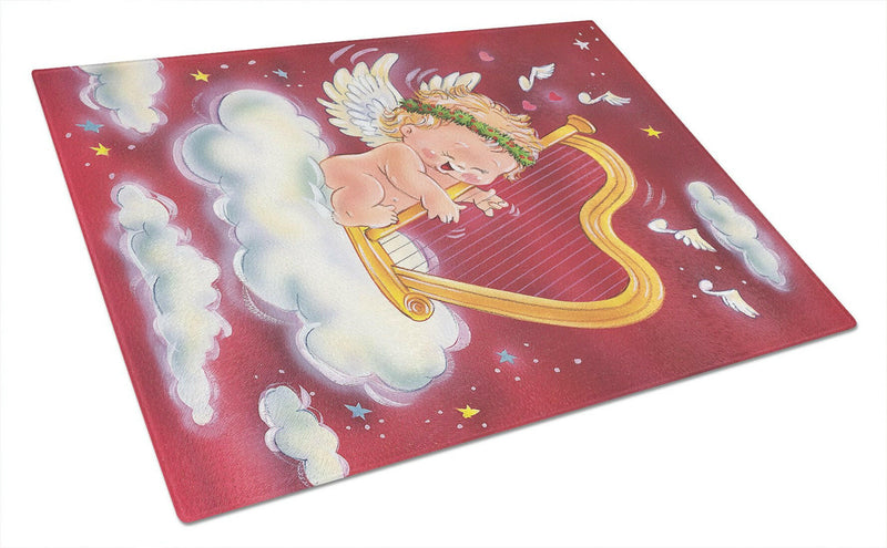 Angels with Harp Valentine's Glass Cutting Board Large AAH7273LCB