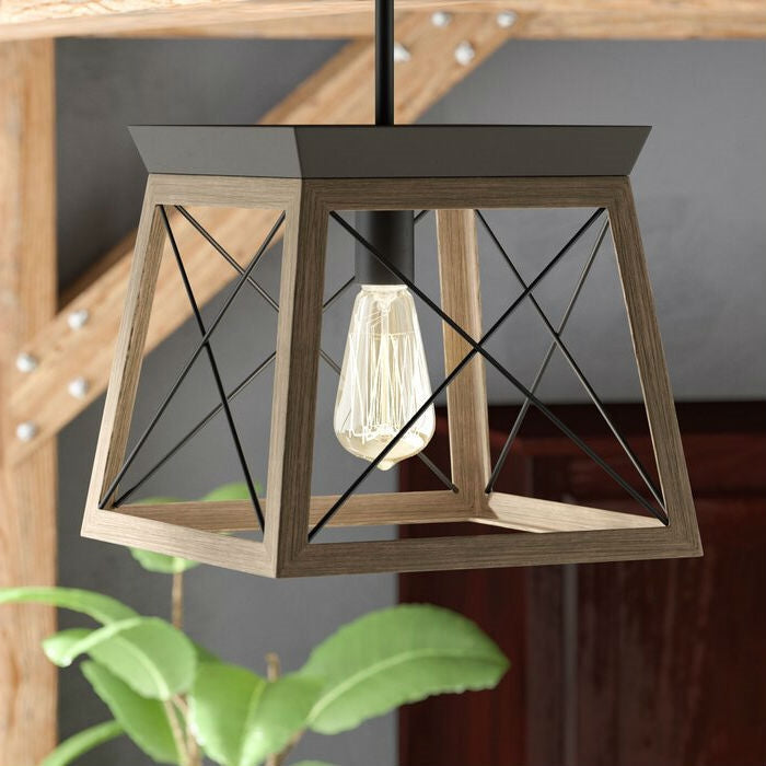 Antique Bronze Dimmable Light Lantern Geometric Chandelier, photo 2 of 4
