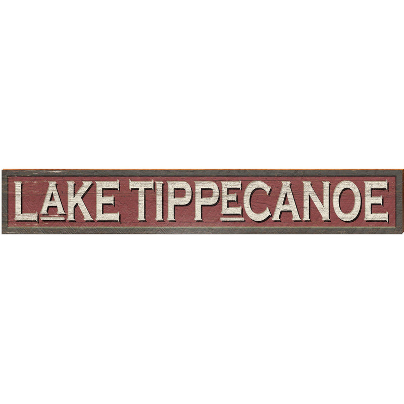 Lake Tippecanoe Red | Wall Art Print on Real Wood