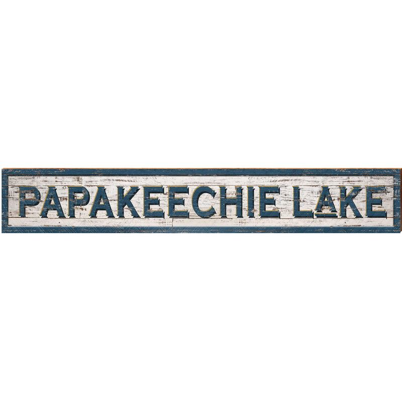 Papakeechie Lake White Shabby | Wall Art Print on Real Wood