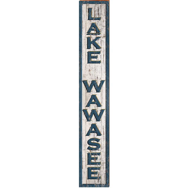 Lake Wawasee White Shabby | Wall Art Print on Real Wood