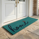 A Bird Perched on Home Coir Doormat