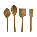 Natural Teak Kitchen Utensil Set (4 Pieces) by NORDICTEAK.COM